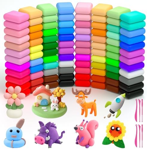 Ainiv Air Dry Clay Kit, 96 Colors DIY Model Magic Clay for Kids by Ainiv