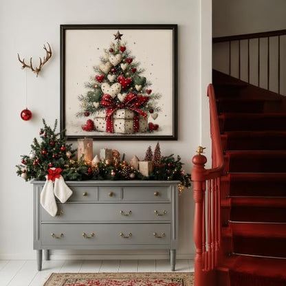 Christmas Tree Stamped Cross Stitch Kits for Beginner 13.7x13.7 Inch - Image 4