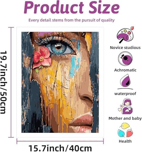 DYAIANGMU Woman Paint by Numbers Kit for Adults Beginners 19.6X15.7 inch - Image 2