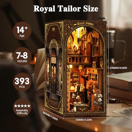 Book Nooks for Adults, DIY Miniature Dollhouse Book Nook Kit - Tailor Shop - Image 2