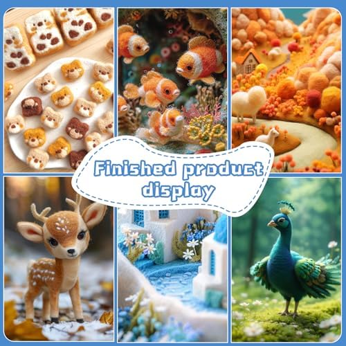 SOCNITC 70 Colors Needle Felting Kits Needle Felting Supplies with Tools - Image 6
