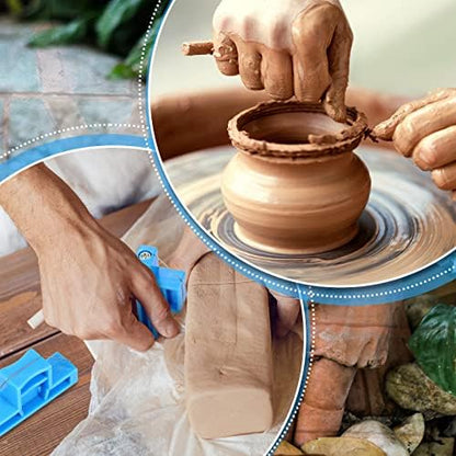Tarpop 2 Pcs Angle Cutting Clay Tool Small Steel Wire Bevel Cutter Plastic Pottery Trimming Tools Clay Bevel Blue Pottery Angle Cutter for Ceramic Pottery Sculpting, 2 Size - Image 7