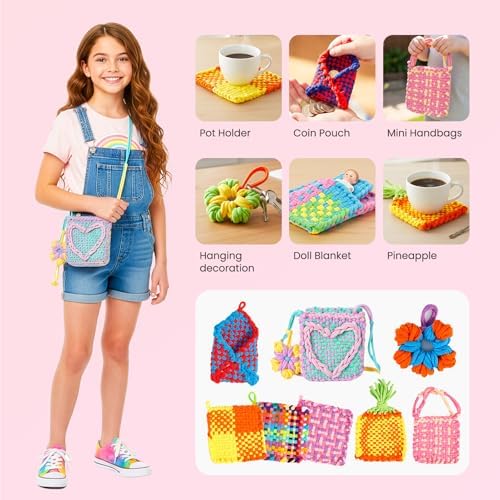 PP OPOUNT Weaving Loom for Kids & Adults, 432 Craft Loops Pot Holder Kit - Image 5