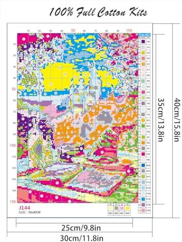 Castle Stamped Cross Stitch Dimensions Embroidery Kits for Beginners - Image 2