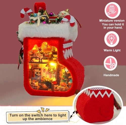 3D Wooden Book Stand Puzzle DIY Dollhouse Wood Nook Model Building Kit with LED Light for Adults to Build Creativity Christmas Halloween - Image 4