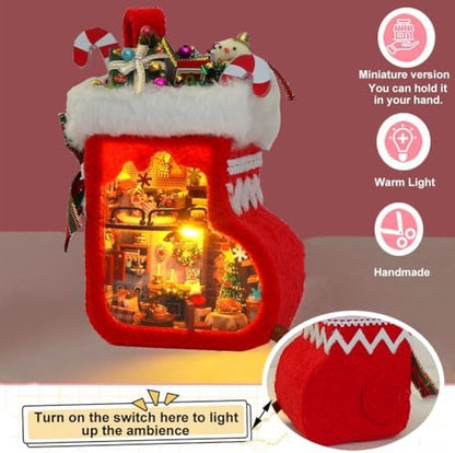 3D Wooden Book Stand Puzzle DIY Dollhouse Wood Nook Model Building Kit with LED Light for Adults to Build Creativity Christmas Halloween - Image 4