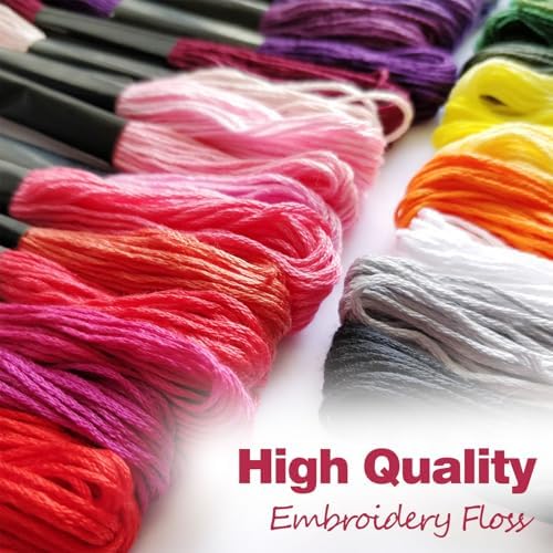 Embroidery Stitch Book Kit for Beginner Adults, 2026 Hand Embroidery Kits with Pre-Stamped Pattern, Complete Sewing Kits, Step-by-Step Guide - Image 5