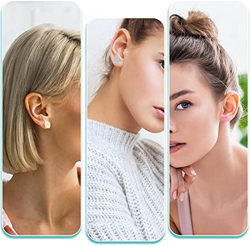Geiserailie 22 Pieces Stud Earrings Resin Moulds Tiny Jewelry Silicone Jewelry Epoxy Casting Moulds with Stainless Steel Ear Studs and Earring Backs for Resin DIY Jewelry Making Supplies - Image 6