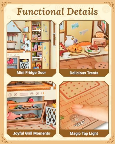 DIY Dollhouse Miniature House Kit 1:20 Scale Kictchen with LED Light - Image 5