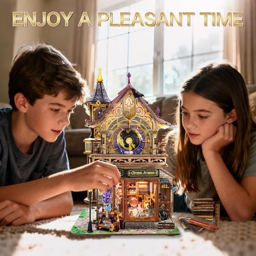 SUNNINO Miniature Dollhouse Kit, Time Magic Club Book Nook Craft for Adults - Image 5