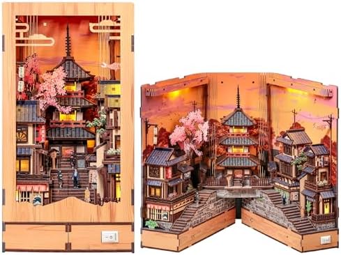 CUTEBEE Book Nook Kit for Adults, DIY Miniature House Japanese Street by CUTEBEE