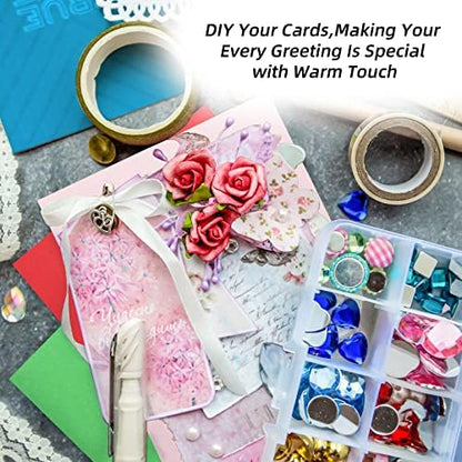 48 Pack Blank Folded Cards and Envelopes Colored Cards White Envelopes 5 x 7 Inch Colorful Greeting Cards 24 Assorted Colors Heavy Weight for Greeting,Invitation,Card Making - Image 7