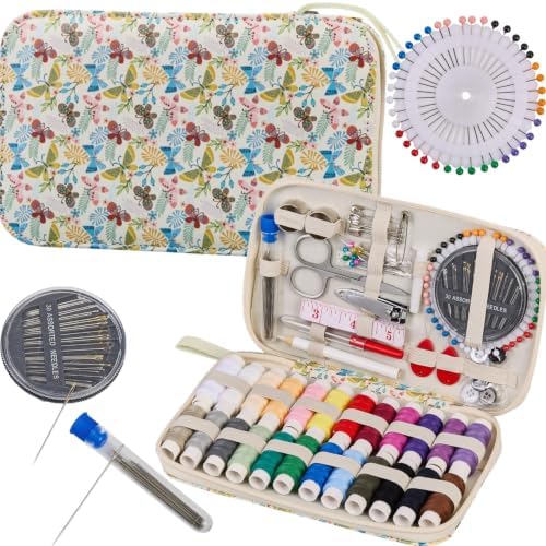 Bobode 140 PCS Travel Sewing Set Basic Hand Sewing Kit for Adults by Bobode
