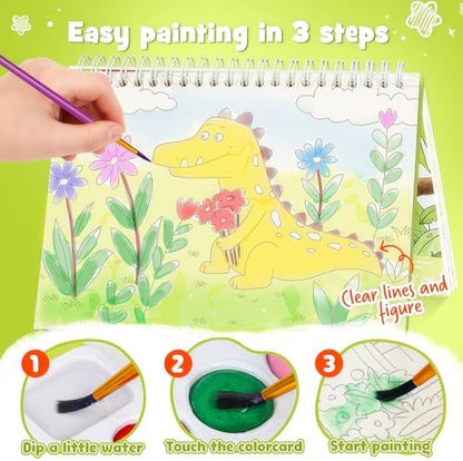 Watercolor Painting Coloring Books Pocket Watercolor Paint Bookmarks - Image 5