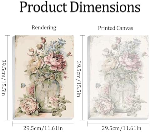 JATOK Paint by Numbers Kit for Adults with Frame, Flower, 12 x 16 in - Image 3