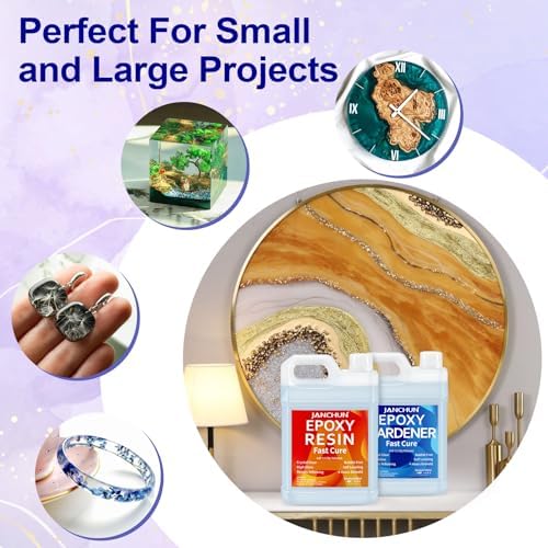 JANCHUN Epoxy Resin Kit 2 Gallon, Crystal Clear Bubble Free Resin with Pumps - Image 5
