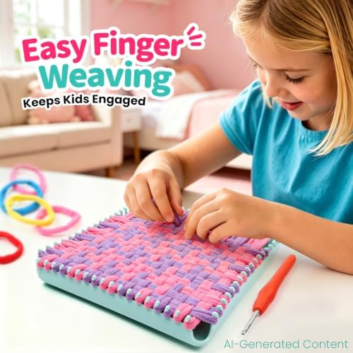 morwant Weaving Loom Kit for Kids, Craft Kit for Girls 6-12, Potholder Loom - Image 3