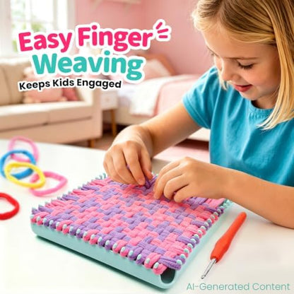 morwant Weaving Loom Kit for Kids, Craft Kit for Girls 6-12, Potholder Loom - Image 3