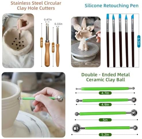 36 PCS Clay Tool, Clay Sculpting Tools Kit, Pottery Tools Can be Used for Stippling, Carving, Molding, and Shaping Clay Crafts, for Beginners, Hobbyists, Artists - Image 2