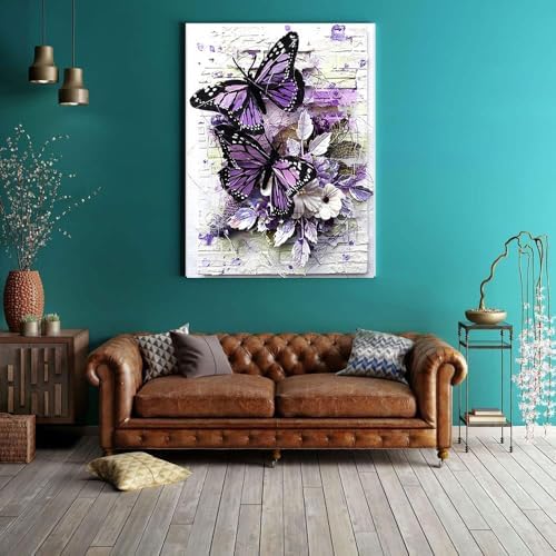 WUSARPLY Stamped Cross Stitch Kits,Flowers Needlepoint Butterfly Counted Cross Stitch Kits for Adults Beginners,Full Range of Cross-Stitch Stamped Kits Needlecrafts - Image 2