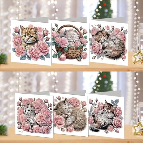 DDGYP 6-Pack Diamond Art Kits for Adults, Diamond Art Cards for DIY Crafts - Image 3