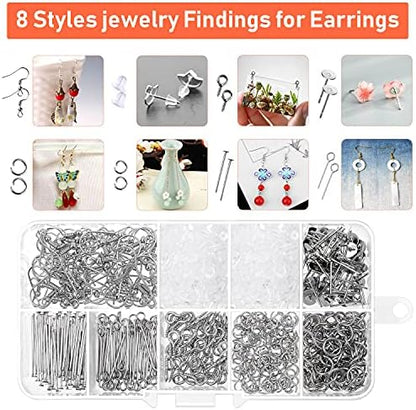 Resin Molds for Jewelry, Paxcoo 678pcs Earring Making Kit with 28pcs Epoxy Molds and 650pcs Earring Hooks, Jump Rings for Pendants, Resin Crafts, DIY Earring - Image 4