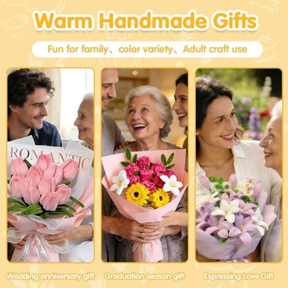 985pcs Multi-Pink Pipe Cleaner Flower Making Kit with Floral Supplies - Image 5