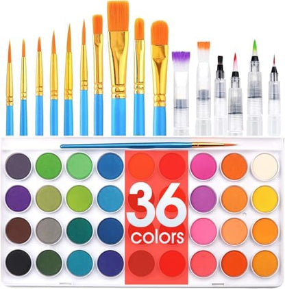 AROIC 36 Colors Watercolor Paint Set, Watercolor Pan Set by AROIC