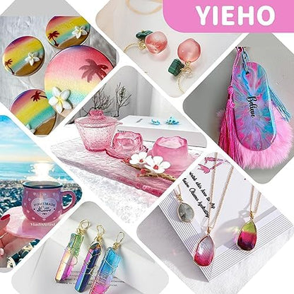 YIEHO UV Resin 500g -Bulk Upgraded Crystal Clear Hard UV Fast Curing Epoxy Resin Supplies for Craft Jewelry Making - Image 5