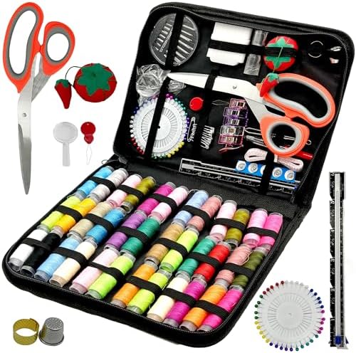 FREFTA Sewing Kit for Adults Beginner and Professionals, Home, Travel Sewing Kit with Sewing Pins and Needles,Seam Rippers,Thread,Threaders for Hand Sewing with Scissor and Accessories (N - 36) by Unknown
