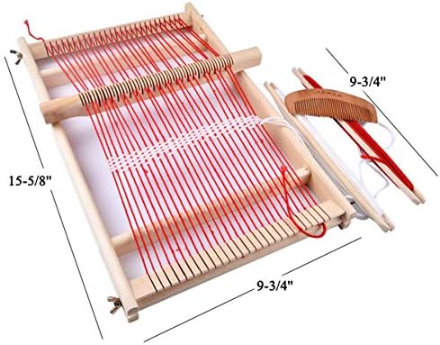 Yesland Multi-Craft Weaving Loom - Wooden Loom Large Frame Handcraft for Kids and Beginners -15.6 x 9.7 x 1.2 Inches (Pack of 2) - Image 2