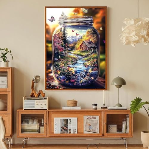 Butterflies Paint by Numbers Kit for Adults Framed Canvas, Frameworkless - Image 5