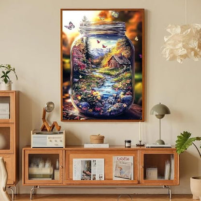 Butterflies Paint by Numbers Kit for Adults Framed Canvas, Frameworkless - Image 5