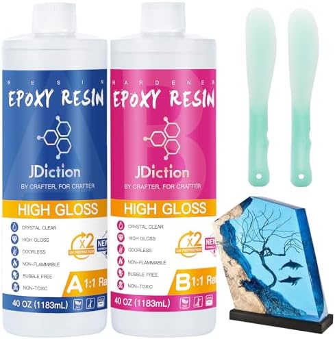 JDiction Clear Epoxy Resin for Casting and Silicone Mold Making by JDiction