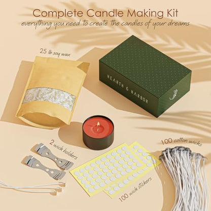 Hearth & Harbor Organic Candle Wax, Pure Soy Wax for Candle Making, 25 lbs - Image 2