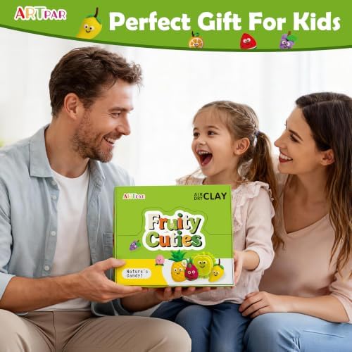 ARTPAR Air Dry Clay Kit for Kids - 12 Fruit DIY Modeling Magic Clay Sets - Image 5