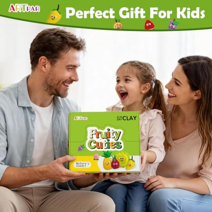ARTPAR Air Dry Clay Kit for Kids - 12 Fruit DIY Modeling Magic Clay Sets - Image 5