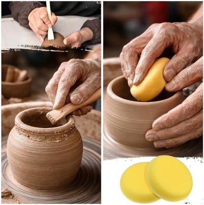 43 Pcs Pottery Tools Pottery Sculpting Tool, Potterys Kit, Clay Sculpting Tools at Home, Ceramics Tool Set with Carrying Case Bag and Apron, for Potterys Wheel, DIY Art and Craft (Natural Wood Color) - Image 5