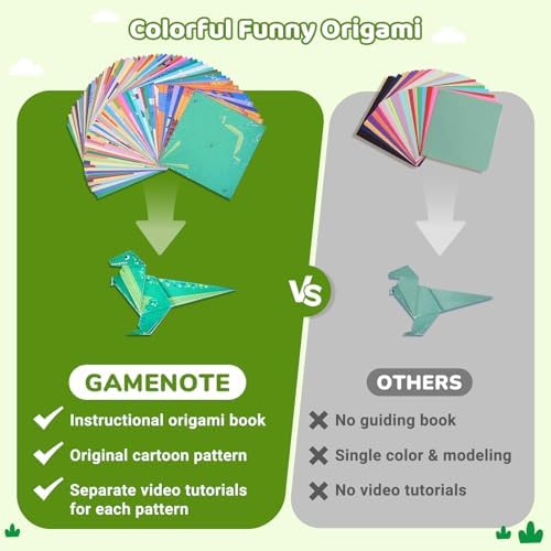 GAMENOTE Origami Kit for Kids Ages 8-12, 72 Adventure Projects, 180 Sheets - Image 6