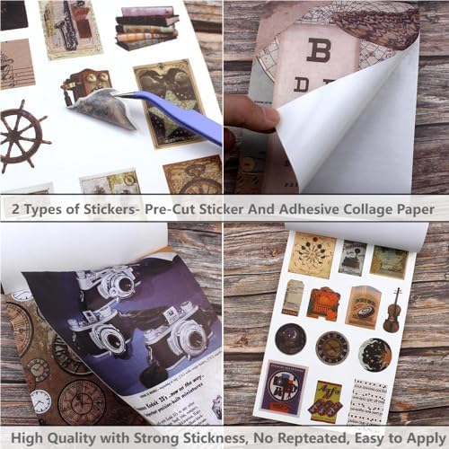Vintage Ephemera Book, 50 Sheets A5 Stickers & Collage Papers - Image 3