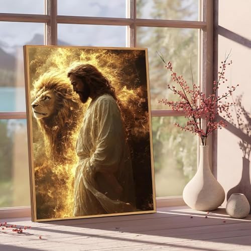 Jesus Paint by Numbers Kit for Adults Framed Canvas 12X16 in, Frameworkless - Image 2