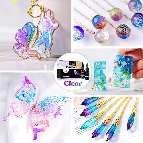LET'S RESIN UV Resin Kit, 12 Colors Clear Colored UV Resin(20g Each) - Image 5