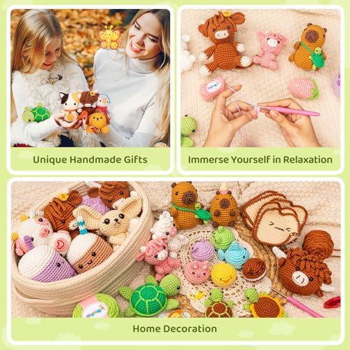 Mewaii Capybara Crochet Kit for Beginners, 40% Extra Yarn - Image 6