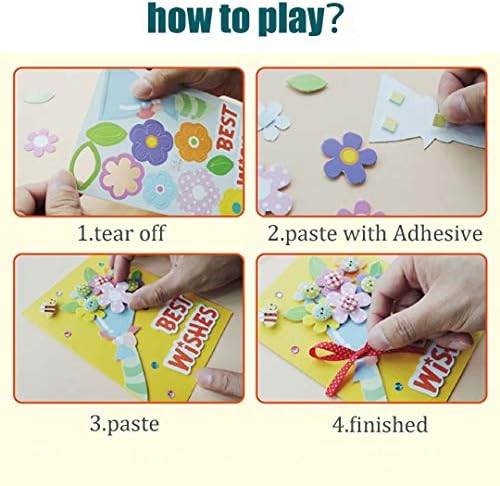 Card Making Kit DIY Handmade Greeting Card Kit for Kids Girl boy, Thank You Card Mother's Day Card Valentine's Card Easter Birthday Christmas Card Art Craft Supplies Set for 3 Years Old and up - Image 4