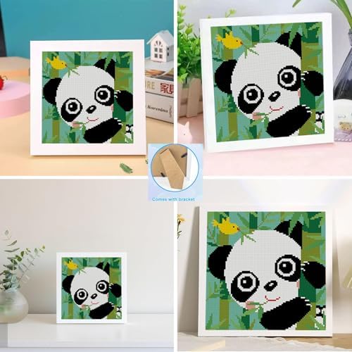Lzyueyuan Panda Cross Stitch Kits for Beginners,Stamped Cross Stitch for Adults with Framed,Crafts for Girls 8-12 Embroidery Kit,11CT Cross-Stitch Arts and Crafts for Adults 8.7inX8.7in - Image 4