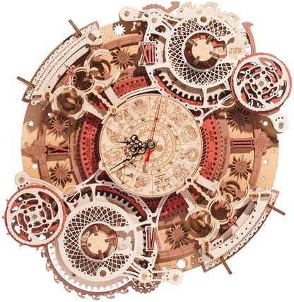 ROBOTIME 3D Wooden Puzzles for Adults, Models for Adults to Build Wooden Steampunk Clock Kit, DIY Mechanical Wall Quartz Aesthetic Room Decor Unique Gift by ROBOTIMEBuildingThingstoLife