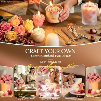 Fanyajoo Candle Making Kit,Candle Making Kit for Adults & Beginners–1200g Soy Wax，Digital Wax Melting Pot, Floral Candle Molds, Gift Boxes,Complete DIY Set，Perfect for Home Crafts & Giftin - Image 6