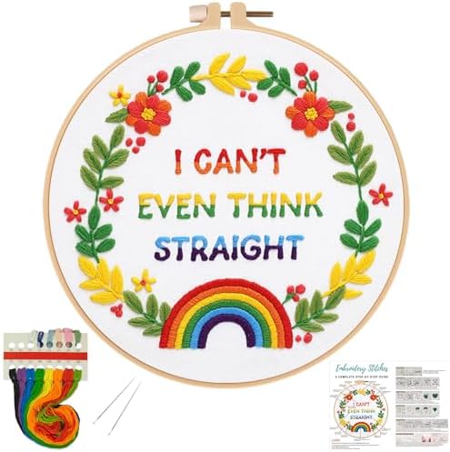 Louise Maelys LGBT Pride Embroidery Kit for Beginners Rainbow Craft by LouiseMaelys