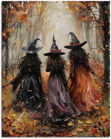 ICYANART Halloween Paint by Numbers Kit for Adults, Witch Number Painting by Unknown