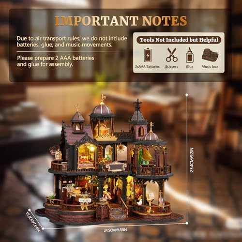 SUNNINO Miniature Dollhouse Kit - Edinburgh Castle Book Nooks for Adults - Image 3